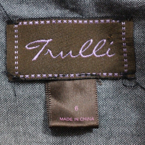 TRULLI Gray 3/4 Sleeve Button Front Shirt Dress - Picture 8 of 8